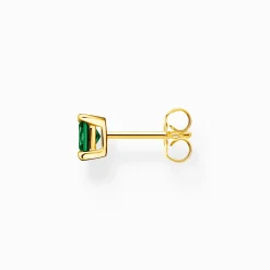 New Clou d'oreille unique avec pierre vertes or Femme Clous D'oreilles
