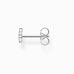 Cheap Clou d'oreille unique lune pavé argent Femme Clous D'oreilles