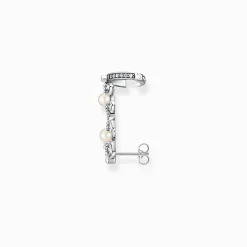 Cheap Clou d'oreille unique perles et cristaux de glace argent Femme Boucles D'oreilles|Clous D'oreilles