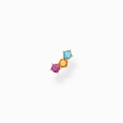 Flash Sale Clou d'oreille unique pierres colorées or Femme Clous D'oreilles|Placage Or 18 Carats - Argent 925