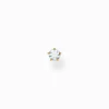 Online Clou d'oreille unique pierre blanche or Femme Clous D'oreilles|Placage Or 18 Carats - Argent 925