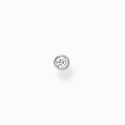 Best Clou d'oreille unique pierre blanche argent Femme Clous D'oreilles