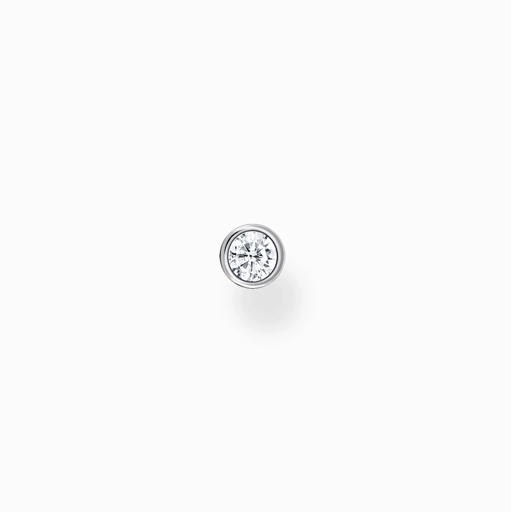 Best Clou d'oreille unique pierre blanche argent Femme Clous D'oreilles
