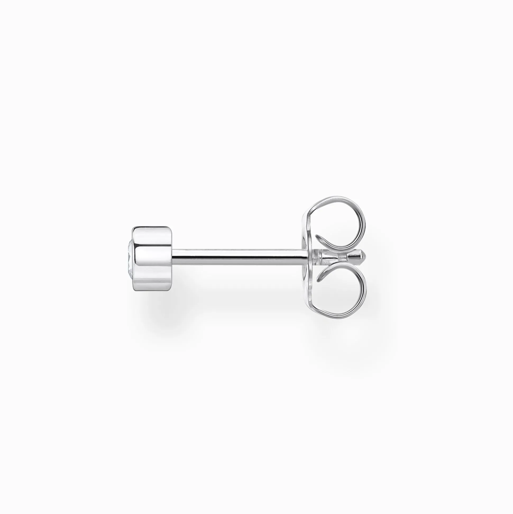 Best Clou d'oreille unique pierre blanche argent Femme Clous D'oreilles