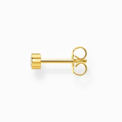 Clearance Clou d'oreille unique pierre blanche or Femme Clous D'oreilles|Placage Or 18 Carats - Argent 925