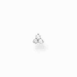 Best Clou d'oreille unique pierres blanches argent Femme Clous D'oreilles