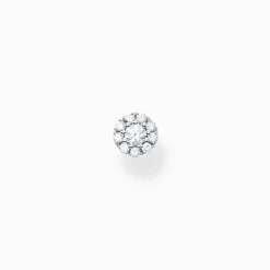 Best Sale Clou d'oreille unique pierres blanches argent Femme Clous D'oreilles
