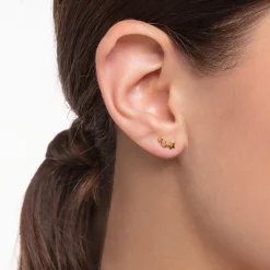 New Clou d'oreille unique étoiles or Femme Clous D'oreilles|Placage Or 18 Carats - Argent 925