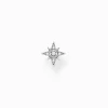 Hot Clou d'oreille unique étoile argent Femme Clous D'oreilles