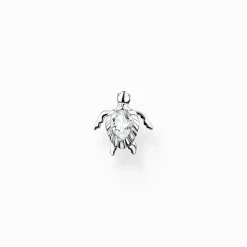 Outlet Clou d'oreille unique tortue argent Femme Clous D'oreilles