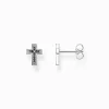 Clearance Clous d'oreilles croix noir Femme Clous D'oreilles|Clous D’oreilles & Créoles