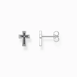 Clearance Clous d'oreilles croix noir Femme Clous D'oreilles|Clous D’oreilles & Créoles