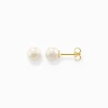 Discount Clous d'oreilles perle or Femme Boucles D'oreilles|Clous D'oreilles