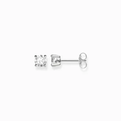 Shop Clous d'oreilles pierre blanche Femme Clous D'oreilles