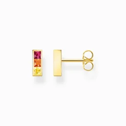 Cheap Clous d'oreilles pierres colorées or Femme Clous D'oreilles