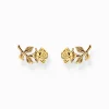 Discount Clous d'oreilles Roses Romance plaqué or Femme Clous D'oreilles|Placage Or 18 Carats - Argent 925