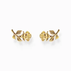 Discount Clous d'oreilles Roses Romance plaqué or Femme Clous D'oreilles|Placage Or 18 Carats - Argent 925