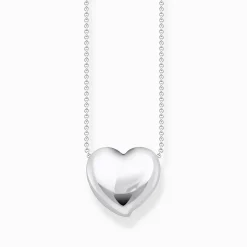 Hot Collier en argent avec pendentif en forme de cœur Femme Chaînes & Colliers|Argent 925