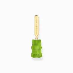 Cheap Créole individuelle avec breloque Ours d’or vert en version moyenne et pierres, dorée Femme Créoles|Placage Or 18 Carats - Argent 925