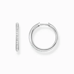 Best Sale Créoles blanche pavé argent Femme Créoles