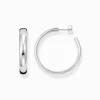 Cheap Créoles Chunky de taille moyenne en argent Femme Créoles