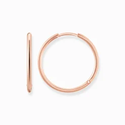 Hot Créoles grandes Femme Créoles|Placage Or Rose 18 Carats - Argent 925