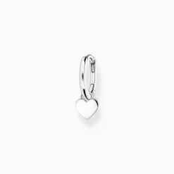 Fashion Créoleunique avec pendentif coeur argent Femme Créoles|Argent 925