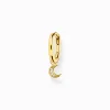 Discount Créoleunique avec pendentif lune or Femme Créoles