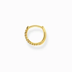 Cheap Créoleunique blanche pierres or Femme Créoles|Placage Or 18 Carats - Argent 925