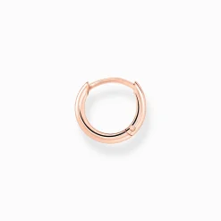 Best Créoleunique classique or rose Femme Créoles|Placage Or Rose 18 Carats - Argent 925