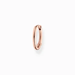 Store Créoleunique classique or rose Femme Créoles|Placage Or Rose 18 Carats - Argent 925