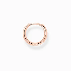 Store Créoleunique classique or rose Femme Créoles|Placage Or Rose 18 Carats - Argent 925