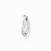 Flash Sale Créoleunique coeur avec pierres blanches argent Femme Créoles|Argent 925