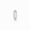 Shop Créoleunique pierres blanches argent Femme Créoles