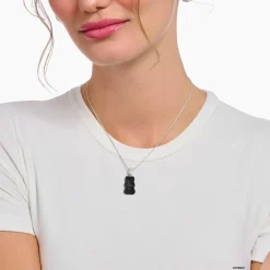 Best Grande breloque Ours d’Or noir avec pierres, argent Femme Pendentifs|Pendentifs