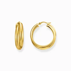 Flash Sale Grandes boucles d'oreilles plaquées or à motif entrelacé Femme Créoles