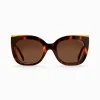 Shop Lunettes de soleil Audrey Cat-Eye havane Femme Lunettes De Soleil