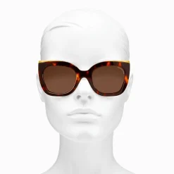 Shop Lunettes de soleil Audrey Cat-Eye havane Femme Lunettes De Soleil