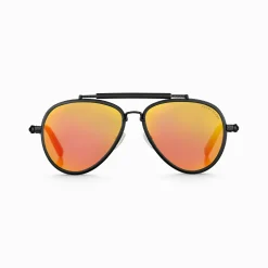 Hot Lunettes de soleil aviateur noires HARRISON, aux verres orange à effet miroir Femme Lunettes De Soleil|Lunettes De Soleil