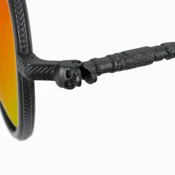 Hot Lunettes de soleil aviateur noires HARRISON, aux verres orange à effet miroir Femme Lunettes De Soleil|Lunettes De Soleil