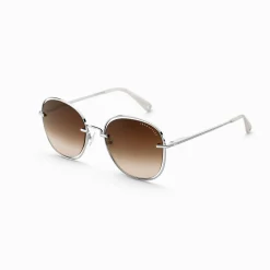 Cheap Lunettes de soleil Mia quadratiques marron Femme Lunettes De Soleil