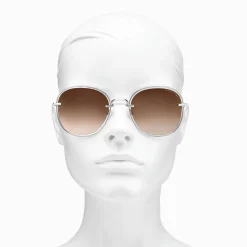 Cheap Lunettes de soleil Mia quadratiques marron Femme Lunettes De Soleil