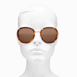 Discount Lunettes de soleil Mia quadratiques havane Femme Lunettes De Soleil