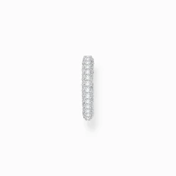 Store Manchette d'oreille en argent avec zircon blanc Femme Manchettes D'oreilles|Argent 925