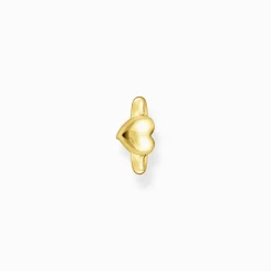 Outlet Manchette d'oreille plaquée or en forme de cœur Femme Manchettes D'oreilles|Placage Or 18 Carats - Argent 925