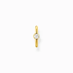 Online Manchette d’oreille unique pierre blanche or Femme Créoles|Manchettes D'oreilles