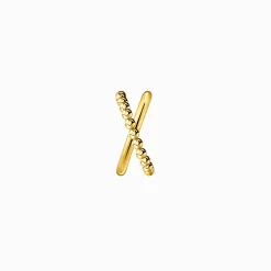 Best Sale Manchette d’oreille unique double billes d'or Femme Créoles|Manchettes D'oreilles