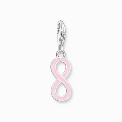 Clearance Membre Breloque Charm signe de l’infini en argent, rose Femme Charms|Charms