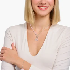 Clearance Membre Breloque Charm signe de l’infini en argent, rose Femme Charms|Charms