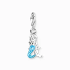 Cheap Membre Breloque Charm sirène turquoise en argent Femme Charms|Charms